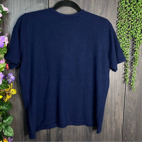 .!🌼3/$30🌼New York & Company Short Sleeve Sweater Top Size XL - Picture 9 of 14
